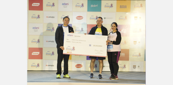 Adani Ahmedabad Marathon 2019 - 50 Lacs Donation to Armed Forces